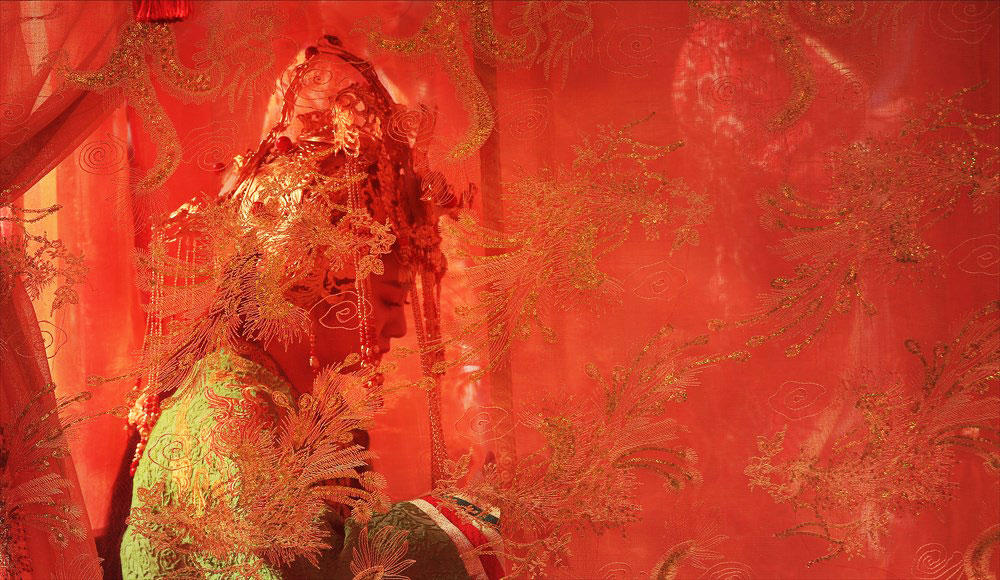 花嫁姿のアン・アン